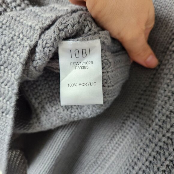 NWT Tobi Flared Sleeve Grey Sweater Large - Picture 6 of 8